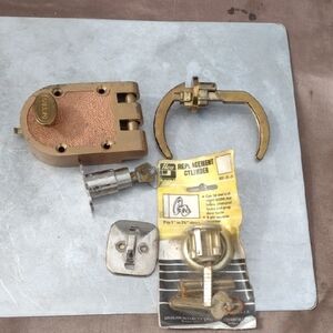 Vintage Lock Set with Replacement Cylinder